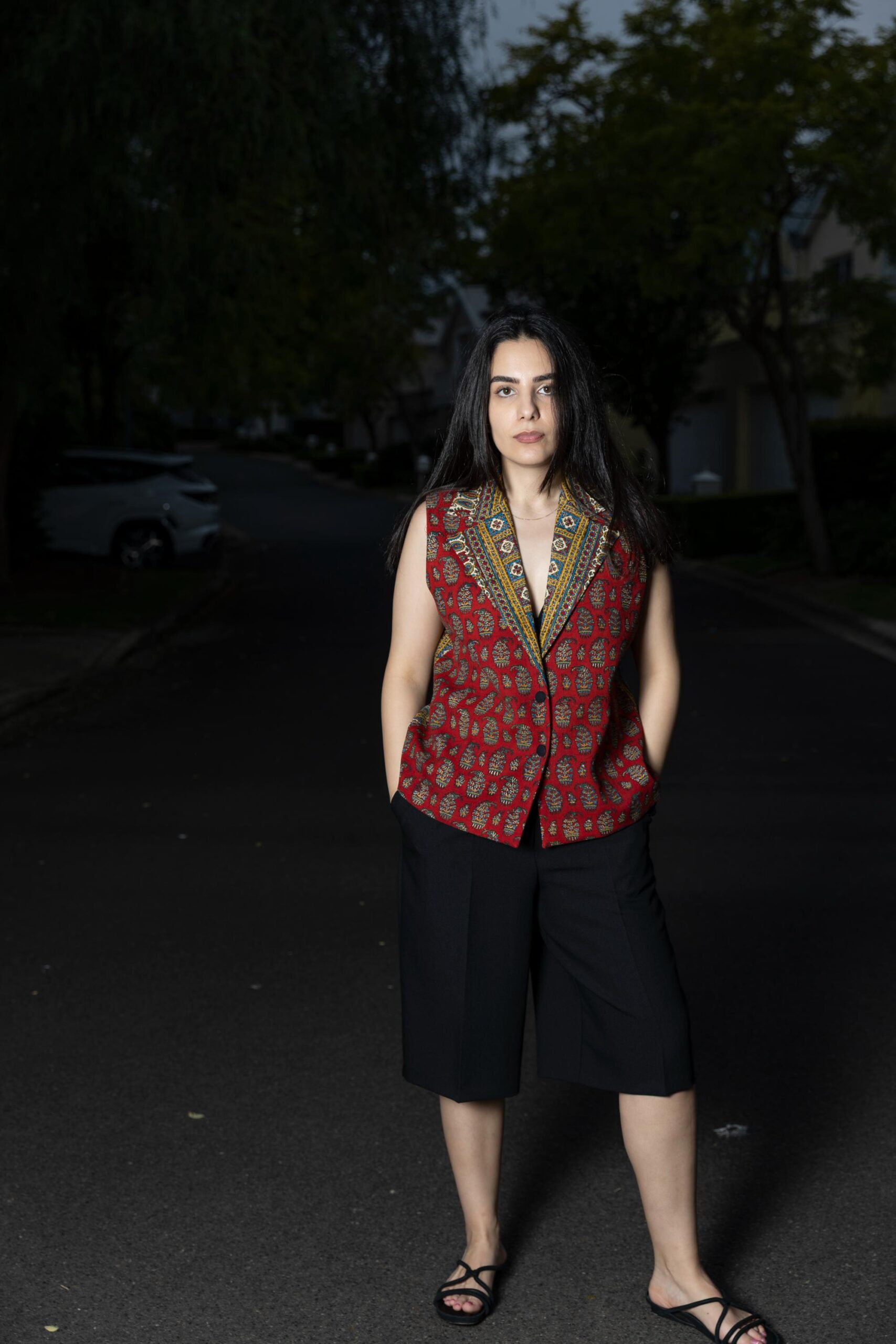 Red Kaf Lapi Waistcoat - Image 8