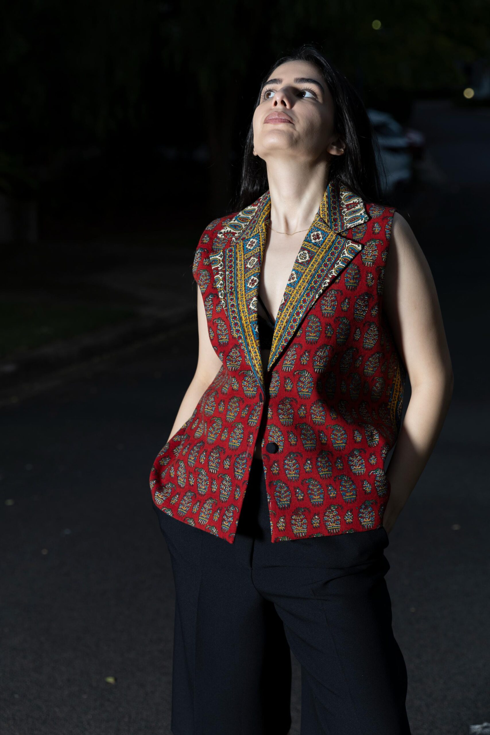 Red Kaf Lapi Waistcoat - Image 7