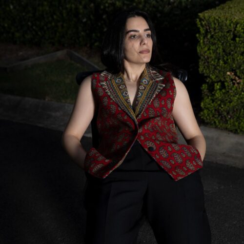 Red Kaf Lapi Waistcoat